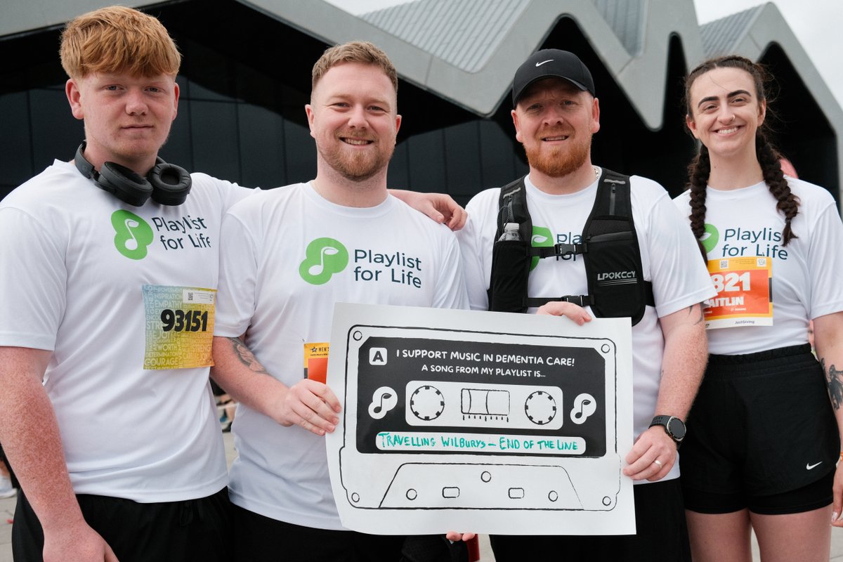 PlaylistforLife's tweet image. 🙌 Huge thanks to Niall & his team for smashing the Glasgow Men’s 10K in memory of his dad & raising nearly £2,000 for Playlist for Life!
Feeling inspired? Find out how you can fundraise for Playlist for Life: playlistforlife.org.uk/fundraise-for-…