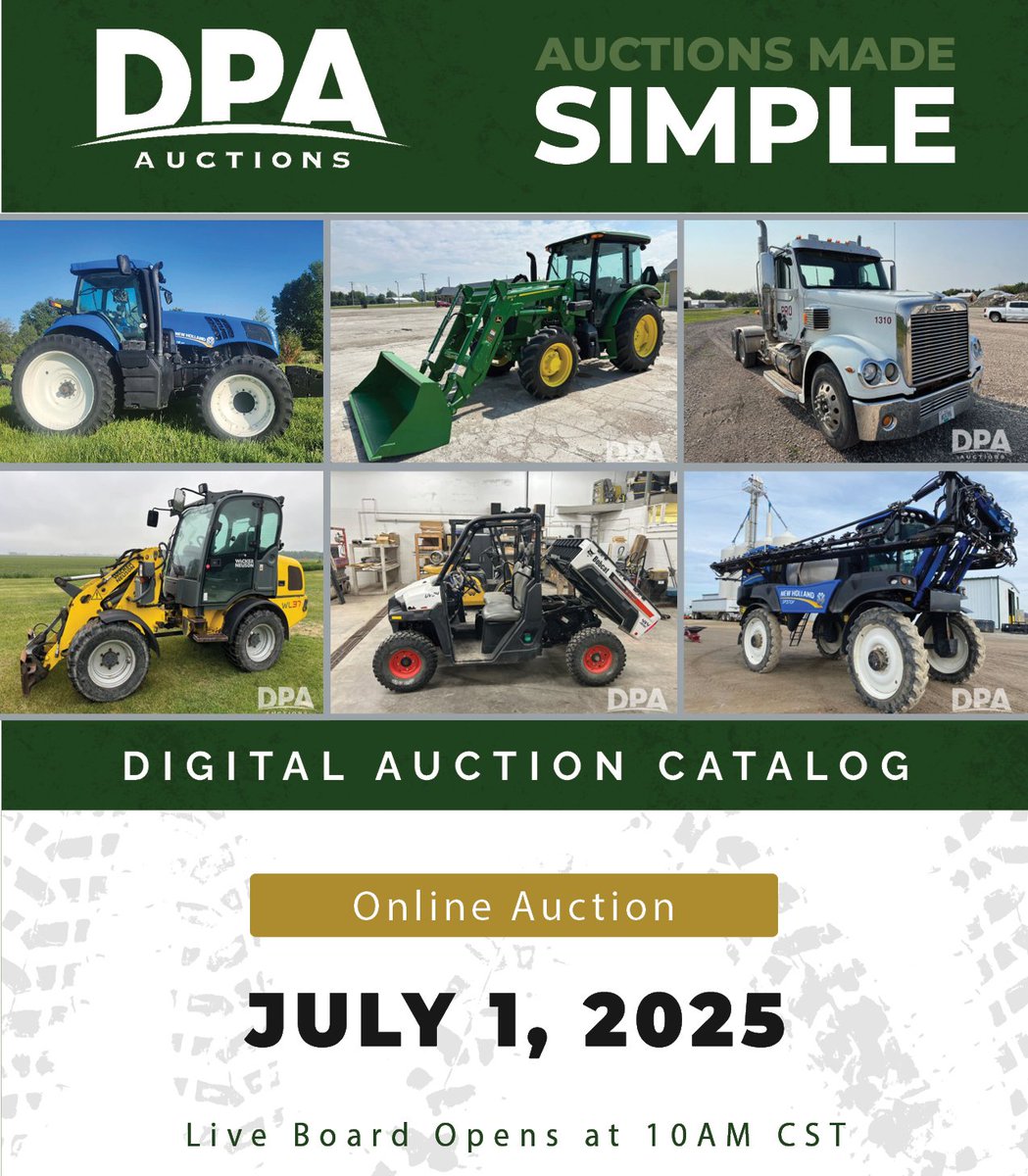 🔥 Hot summer deals are heating up!

Our July 1st Online Auction catalog just dropped – and it’s packed with quality equipment ready to roll.

📖 View Full Auction Catalog: bit.ly/3HEKjgj

💻 View Auction: bit.ly/4mVruFT