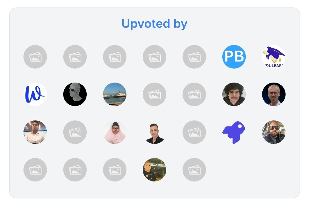 On <a href="/productburst1/">Product Burst</a> , you can now see the images of users that upvoted your products. 

Not a massive update, but good for transparency