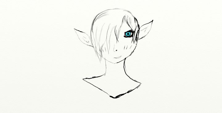 Shadow_maiden_'s tweet photo. Art of the Day: "shy elf". View at: https://t.co/KtqHSuEGnr https://t.co/QBkN14Uz0Z