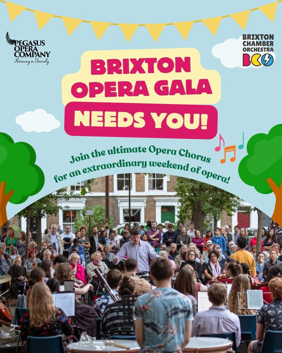 BrixChamber's tweet image. We’re looking for confident, experienced singers to be part of our Opera Gala this summer in Brixton.
If you’re interested, we’d love to hear from you — sign up now:
docs.google.com/forms/d/e/1FAI…
Share this post!