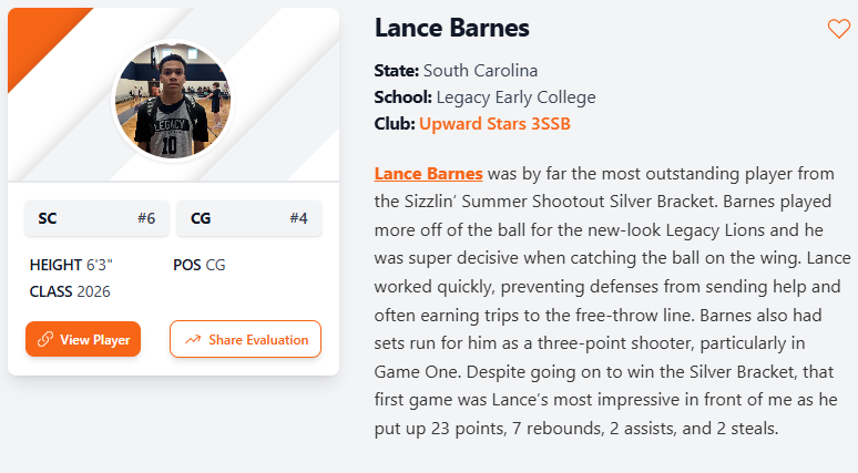 First time seeing <a href="/lanceebarness/">Lance Barnes</a> in person.  Special talent with a bright future.  <a href="/CoachESully/">Everick Sullivan</a> <a href="/lec_hoops/">Legacy Early College Boys Basketball</a>