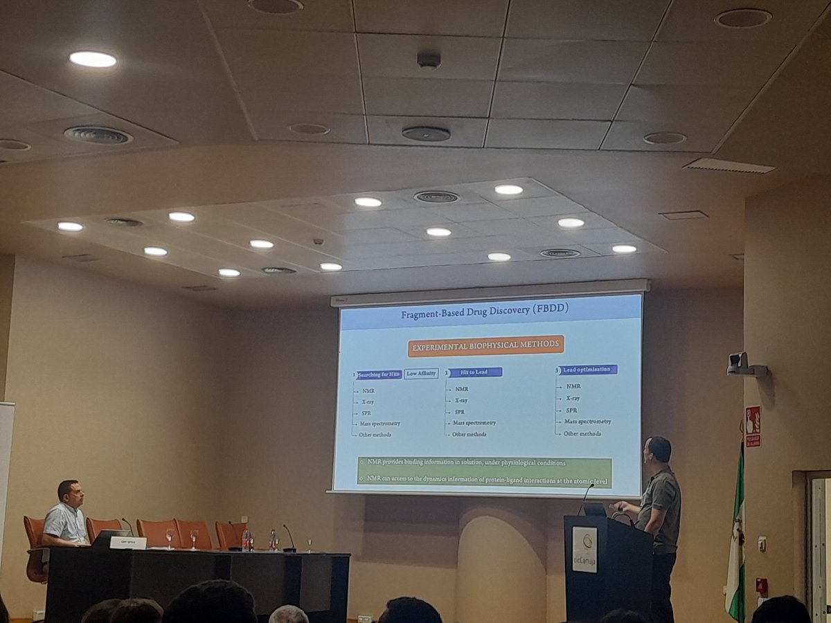 <a href="/cgaldeano82/">Carles Galdeano</a> <a href="/unirioja/">Universidad de La Rioja</a> <a href="/UPorto/">Universidade Porto</a> <a href="/mariacremonini/">maria cremonini</a> <a href="/EliLillyandCo/">Eli Lilly and Company</a> We have now Dr Juan Carlos Muñoz talking about a new NMR approach in the OC05.