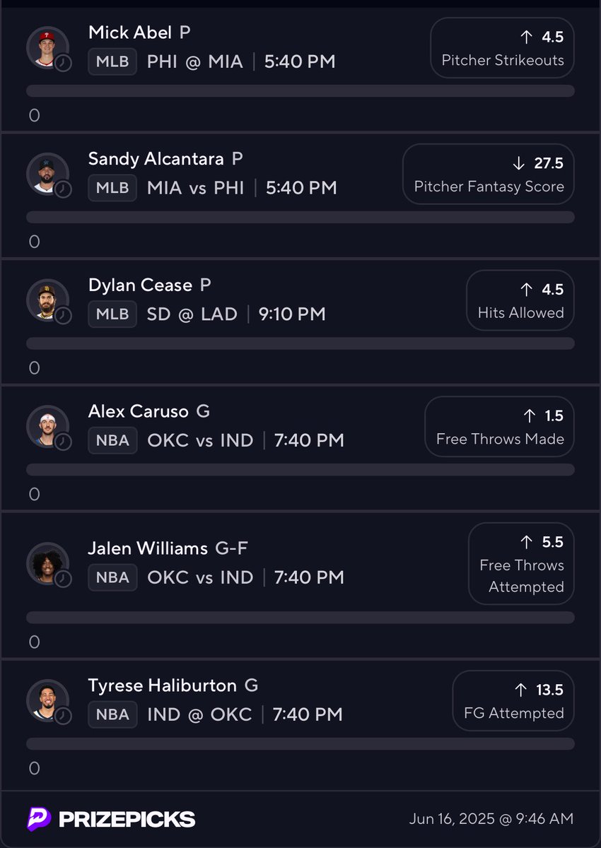 Here is my MLB/NBA PrizePicks slip I’m running for this Monday slate! Let’s stop the 4/5 and 5/6 madness and smack one!