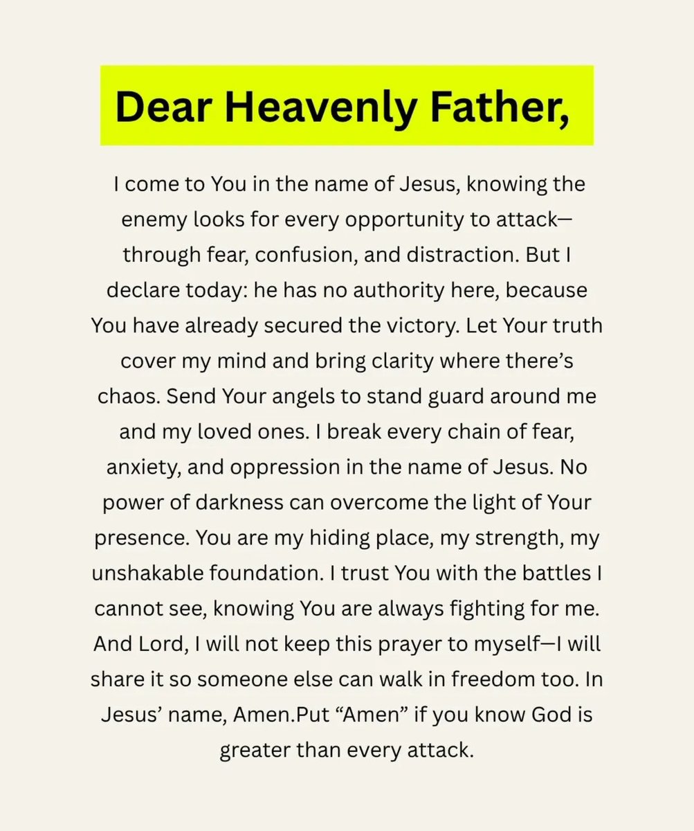 Dear Heavenly father,