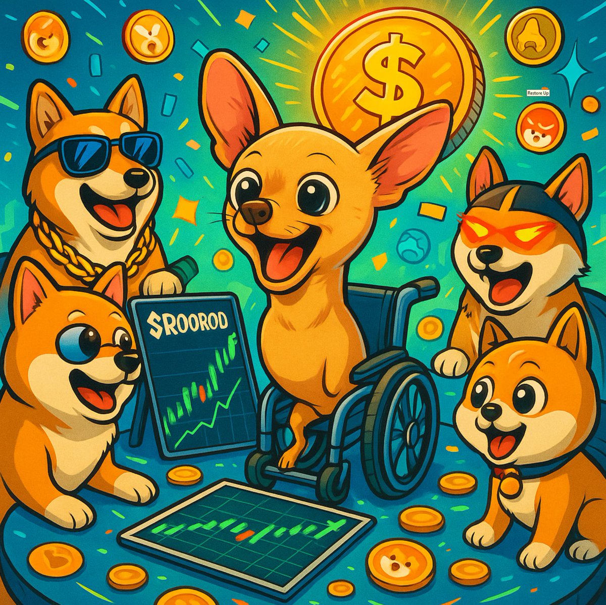 Lucatrader4's tweet photo. @Metacade_ @opensea She can’t hold a leash but she’s leash­ing in moonshots $ROOROO @RooRooLegLess https://t.co/ysBZvEpZmm