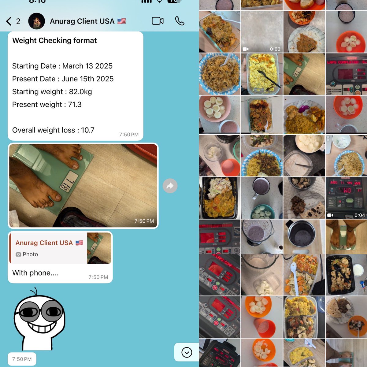 SrinivasFitness's tweet image. #ClientResults 😎

Time period : 3️⃣ months

Starting weight : 8️⃣2️⃣KGs 

Present Weight : 7️⃣1️⃣.3KGs 

Overall Results : 1️⃣0️⃣.7 KGs ❤️‍🔥🔥✅

That’s a Satisfying 3️⃣ Months Program 🥳🎯 

It’s Soo Simple Process, All it Takes is DISCIPLINE 😎✌🏽