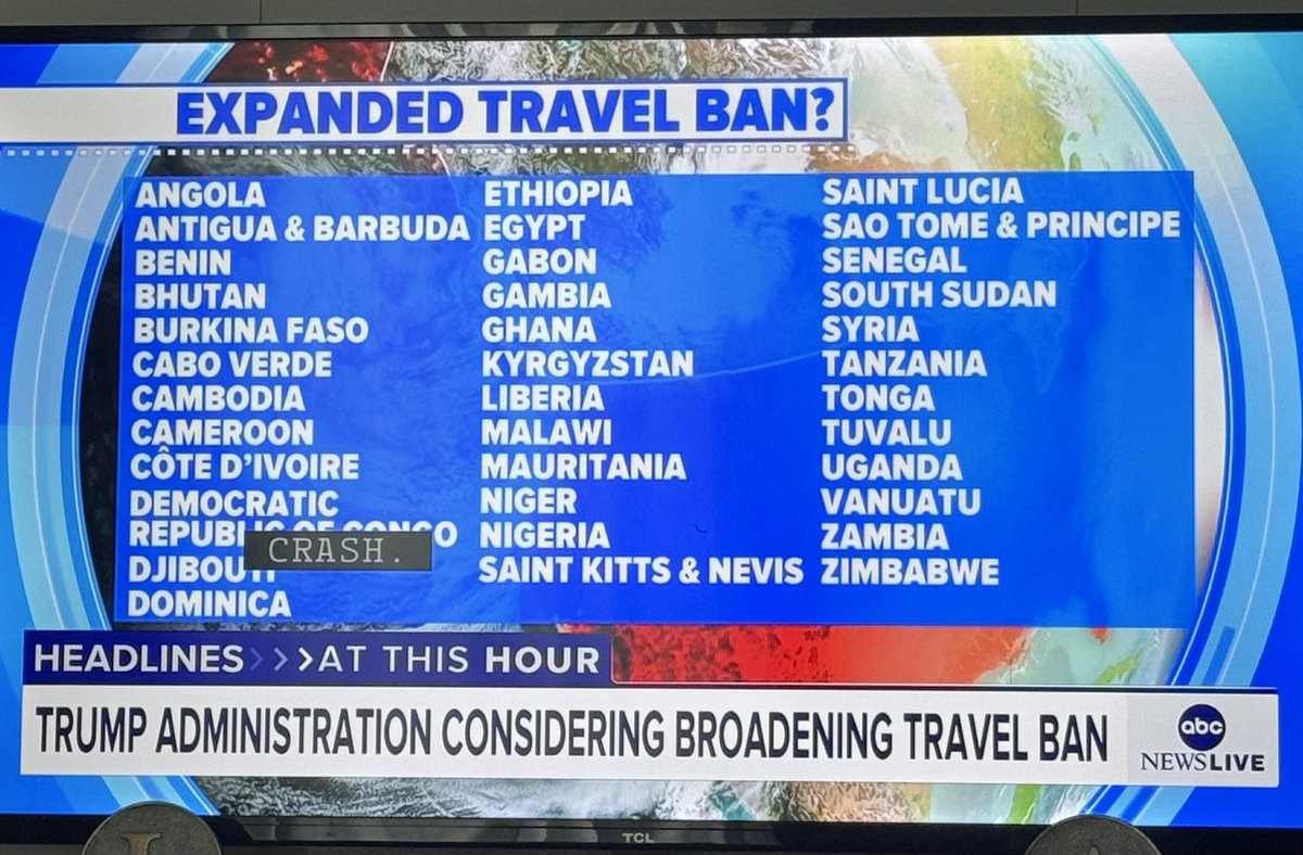 What do y’all notice about the countries on this proposed ban list? But y’all said this would only affect a certain demographic. Oh okay. Smfh. Imagine my shock seeing islands in the Caribbean on here that pose a threat to no one.