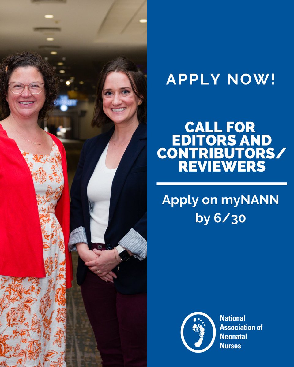 NANN (@neonatalnurses) on Twitter photo Help set the standard for neonatal pain care by joining the team revising the Newborn Pain Assessment and Management Guideline for Practice.
Log into myNANN to learn more and submit your application: bit.ly/4kRefny. The deadline to apply is Monday, June 30th. Help set the standard for neonatal pain care by joining the team revising the Newborn Pain Assessment and Management Guideline for Practice.
Log into myNANN to learn more and submit your application: bit.ly/4kRefny. The deadline to apply is Monday, June 30th.