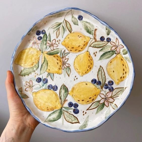 fairyprxncess's tweet photo. fruit ceramic plates https://t.co/DDFXsGKNIH