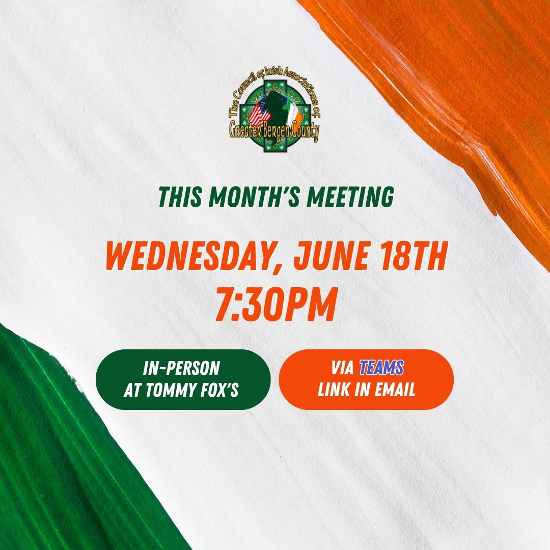 Here is a friendly reminder to join us in-person, or via Teams this coming Wednesday! 🇮🇪