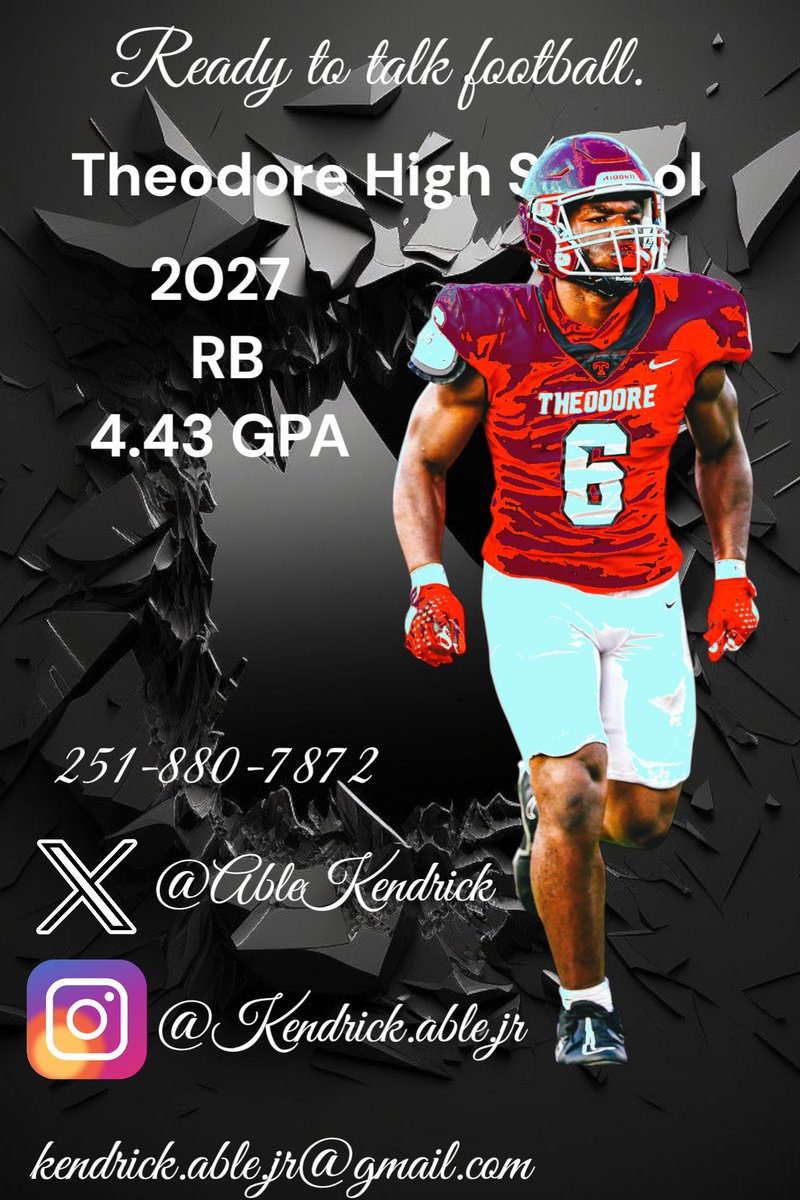 Kendrick Able Jr. c/o 2027 RB๐( Philippian 4:13) (@ablekendrick) on Twitter photo Good day, college coaches. My DM is open, and I look forward to connecting with you.
<a href="/CoachSteveMask/">Steve Mask</a> <a href="/norvellv75/">Coach Vince Norvell</a> <a href="/coachkt14801/">ISS News, LLC</a> <a href="/5StarFBRecruits/">5 Star Football Recruiting</a> <a href="/sixstarfootball/">Six Star Football | PLUS+</a> <a href="/DownSouthFb1/">Down South</a> <a href="/coach_hadac/">Coach Isaac</a> <a href="/HallTechSports1/">Hall-Tech Sports</a> Good day, college coaches. My DM is open, and I look forward to connecting with you.
<a href="/CoachSteveMask/">Steve Mask</a> <a href="/norvellv75/">Coach Vince Norvell</a> <a href="/coachkt14801/">ISS News, LLC</a> <a href="/5StarFBRecruits/">5 Star Football Recruiting</a> <a href="/sixstarfootball/">Six Star Football | PLUS+</a> <a href="/DownSouthFb1/">Down South</a> <a href="/coach_hadac/">Coach Isaac</a> <a href="/HallTechSports1/">Hall-Tech Sports</a>