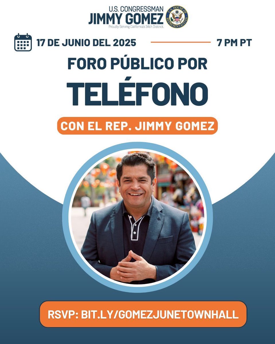 🚨Join me live for a Tele Town Hall TOMORROW June 17th at 7pm PST. Let's talk about what’s happening in D.C. and how it impacts LA.  Don’t miss it — your voice matters and I want to hear from you. 

RSVP today! (closes tonight at 7pm)
