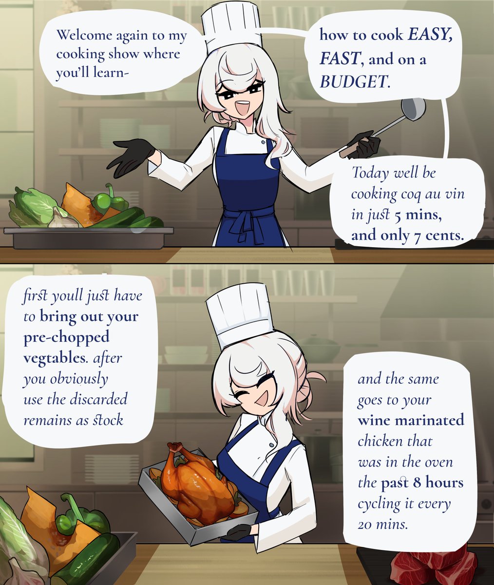 every cooking show. not just the people on youtube.