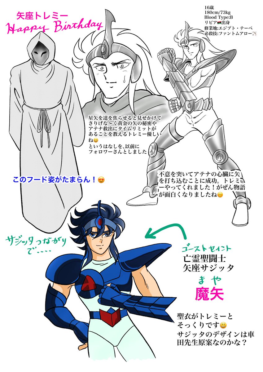 6月16日は… 白銀聖闘士・矢座トレミーの誕生日🎂✨🎉おめでとうーー