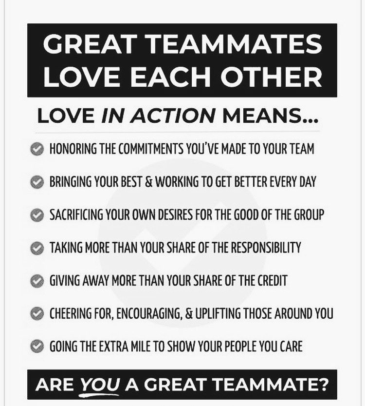 Being a Great Teammate can go a long way..

#MotivationMonday #ItsNotJustAboutYou 💯💯

<a href="/RaritanAD/">T.J. O’Donnell</a> 
<a href="/RaritanHigh/">Raritan High School</a> 
<a href="/DrRidleyHazlet/">Scott Ridley</a> 
<a href="/HazletProud/">Hazlet Township Public Schools</a>