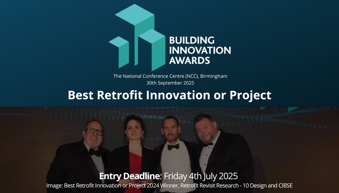 Building Innovation Awards (@buildinawards) on Twitter photo The #BuildingInnovationAwards 2025 are looking for those who are building a better future.
If your #retrofit work is redefining what’s possible, it’s time to put it forward. Enter now: buildinginnovationawards.co.uk/best-retrofit-…
Entries close Friday 4th July 2025
#construction #ukconstruction The #BuildingInnovationAwards 2025 are looking for those who are building a better future.
If your #retrofit work is redefining what’s possible, it’s time to put it forward. Enter now: buildinginnovationawards.co.uk/best-retrofit-…
Entries close Friday 4th July 2025
#construction #ukconstruction