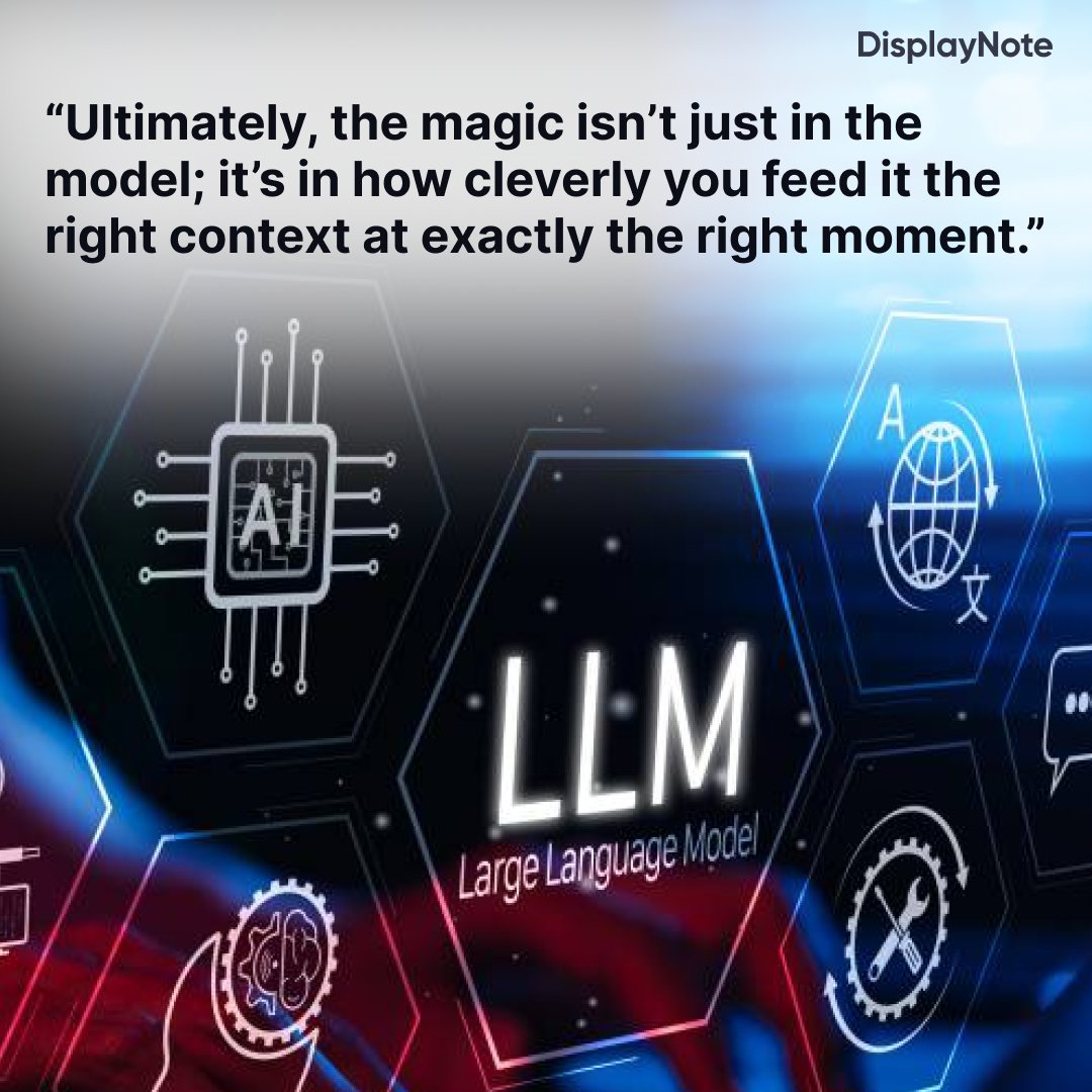 displaynote's tweet image. Can AI really “know” your whole project? Not quite.
LLMs like ChatGPT don’t understand full context by default—they rely on smart prompting & context injection.
Our CTO Miguel del Amor Herrera breaks it down in this blog.
Read now: bit.ly/4kPB1Mw