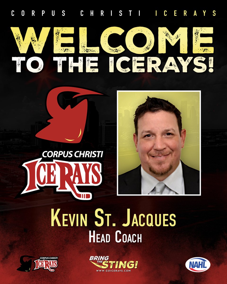 📣ANNOUNCEMENT 📣 The IceRays are proud to announce we have hired Kevin St. Jacques as Head Coach for 2025-26 Season. 

To Learn more about our new bench boss, click here: goicerays.com/icerays-ink-ne…