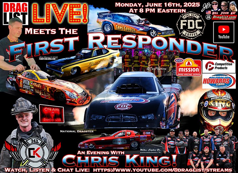 Chris King (@squad1ffck) on Twitter photo Don’t miss it!
<a href="/draglist/">Bill Pratt</a> 🤝 <a href="/squad1ffck/">Chris King</a>
🚨 LIVE TONIGHT AT 8pm ET 🚨
👉 m.youtube.com/@draglist 👈 Don’t miss it!
<a href="/draglist/">Bill Pratt</a> 🤝 <a href="/squad1ffck/">Chris King</a>
🚨 LIVE TONIGHT AT 8pm ET 🚨
👉 m.youtube.com/@draglist 👈
