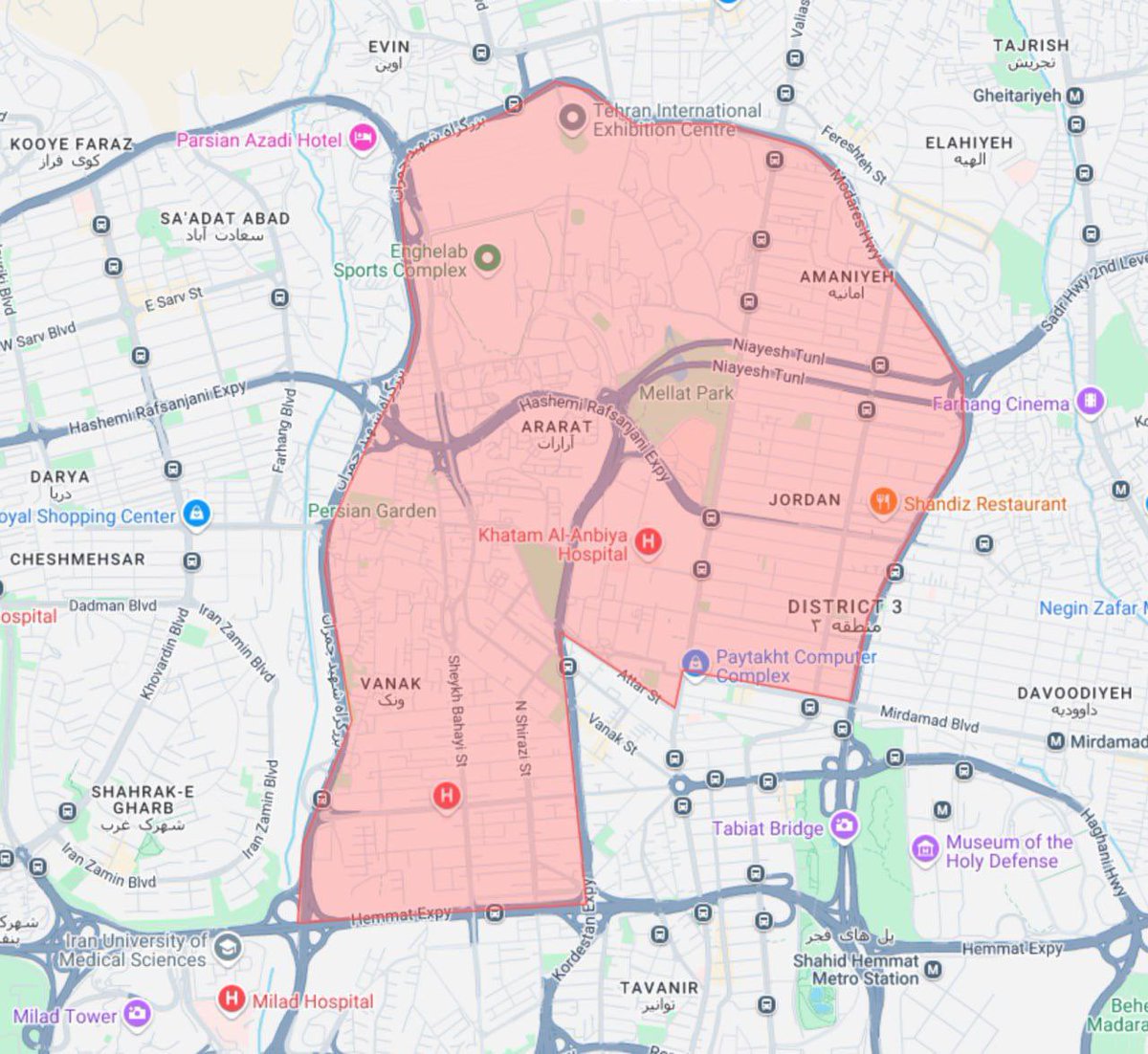 Amoody408's tweet image. اسرائیل هشدار جدی‌ای به ساکنان منطقه ۳ تهران داده تا هرچه سریع‌تر آنجا را ترک کنند.
به نظر می‌رسد حمله‌ای به برخی ساختمان‌های دولتی، و شاید صدا و سیما، در دستور کار امروز باشد.

Israel has a serious warning for Tehran residents in district /area 3 of Tehran to evacuate . It seems…