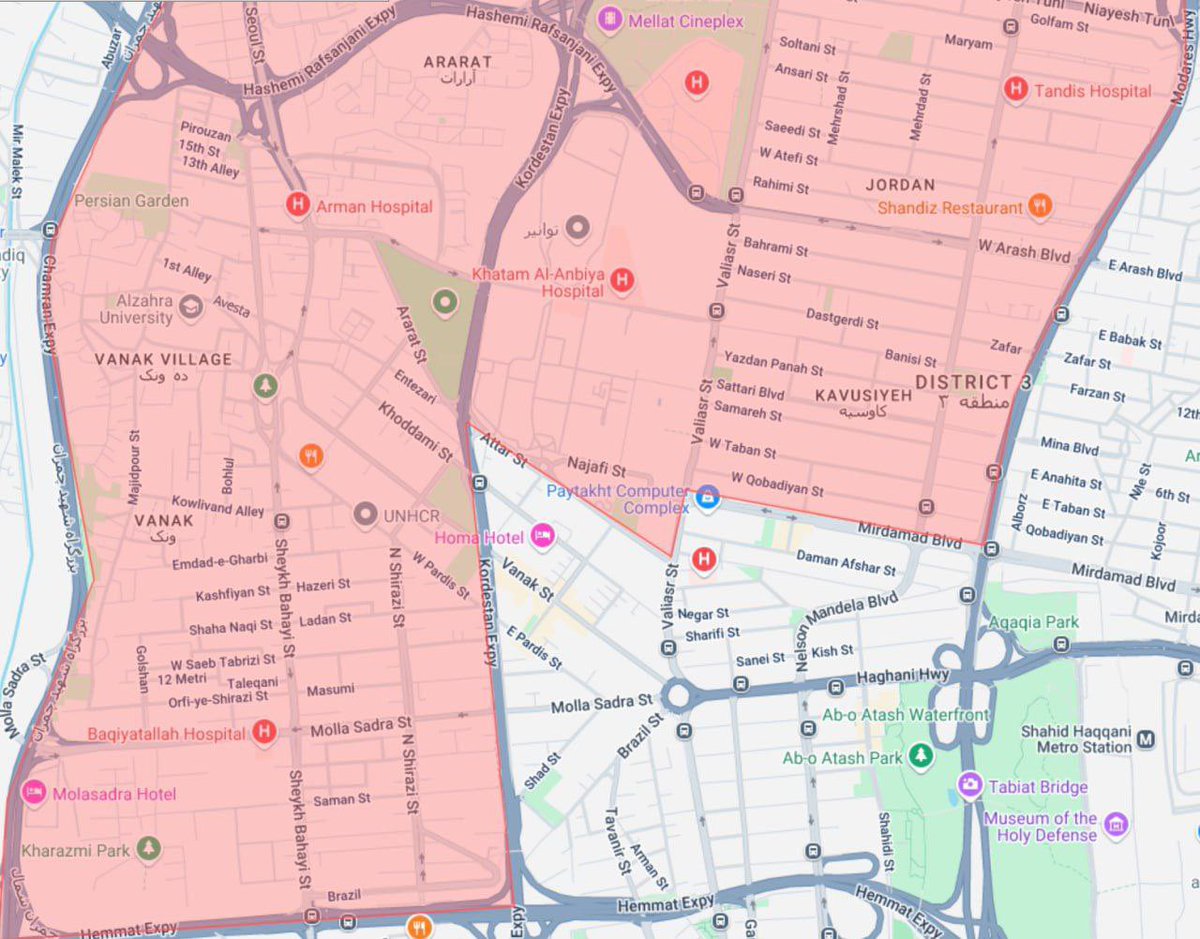 Amoody408's tweet image. اسرائیل هشدار جدی‌ای به ساکنان منطقه ۳ تهران داده تا هرچه سریع‌تر آنجا را ترک کنند.
به نظر می‌رسد حمله‌ای به برخی ساختمان‌های دولتی، و شاید صدا و سیما، در دستور کار امروز باشد.

Israel has a serious warning for Tehran residents in district /area 3 of Tehran to evacuate . It seems…