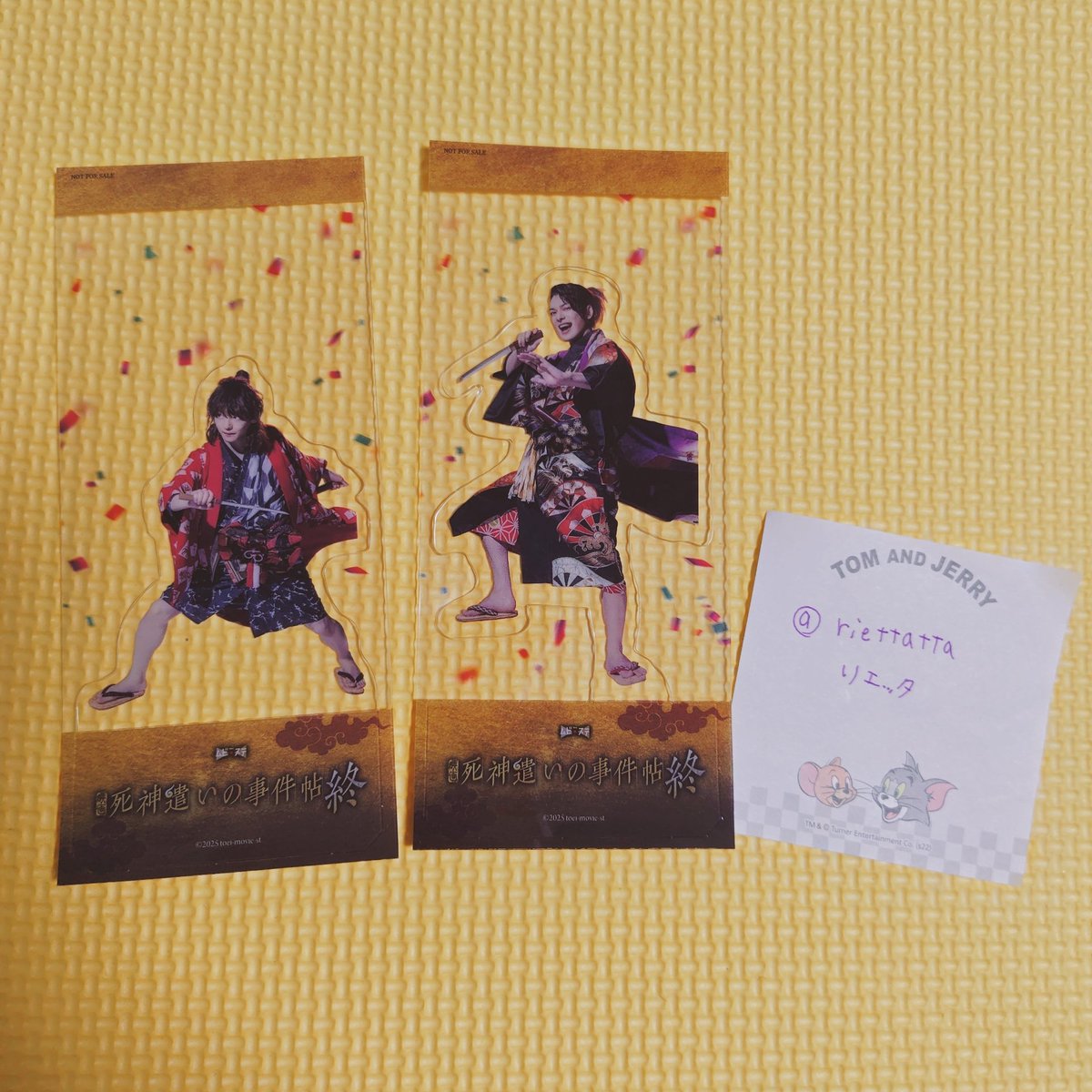 riettatta's tweet photo. @0 【交換】映画 死神遣いの事件帖 終 しにつか 入場特典キャラクタースタンド
譲: 喜三郎(櫻井圭登)、新之助(崎山つばさ)
求: 無限狼(梅津瑞樹)
都内手渡しor郵送
検索からもお声掛けください！
よろしくお願いいたします。 https://t.co/SZqWcGrLXD