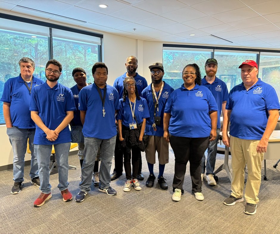 TommyNobisCtr's tweet photo. We loved hosting the Nobis Enterprises custodial team from Dobbins ARB for lunch and a tour of our new building! Their visit was a powerful reminder of the dedication and hard work of the individuals working on our contracts. ๐๐ #AbilityOne #NobisEnterprises #TeamTNC https://t.co/NEHzUtojPo
