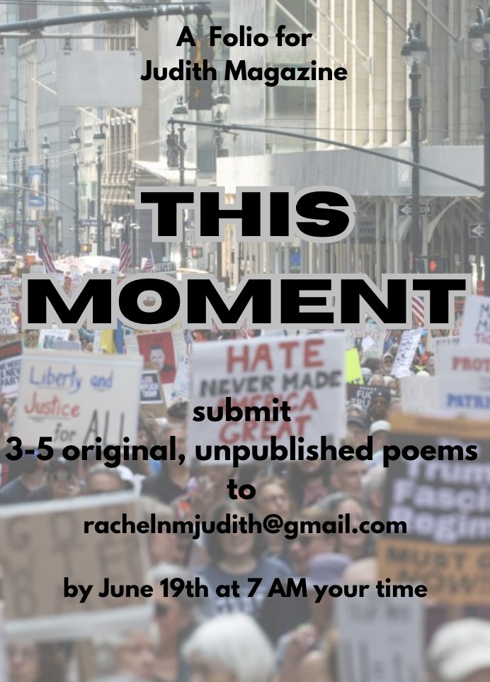 RHeimowitz's tweet image. **URGENT** Timely Request --THIS MOMENT--  
These are unprecedented times  
What are you thinking about? 
What is important to you in THIS MOMENT?  

Send me 3-5 original unpublished poems (no political rants please--go deep) to rachelnmjudith@gmail.com send your best poems