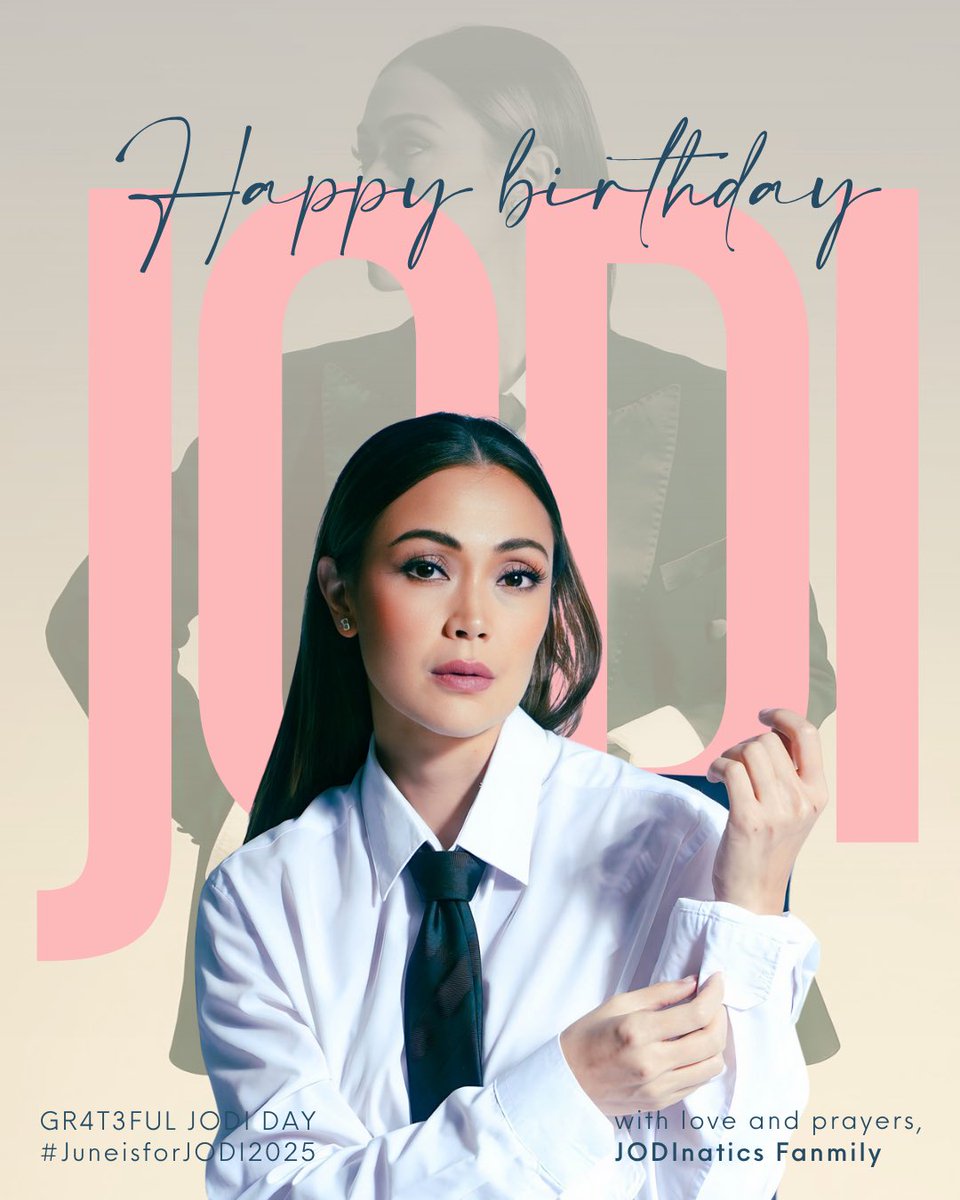 Still cool. Still fierce. Still Jodi. 

Here’s to more blessings, more stories, more travels, and more than 43 reasons to love you! 🤍

Happy birthday to you, @jodistamaria 🥳

GR4T3FUL JODI DAY
#JuneisforJODI2025