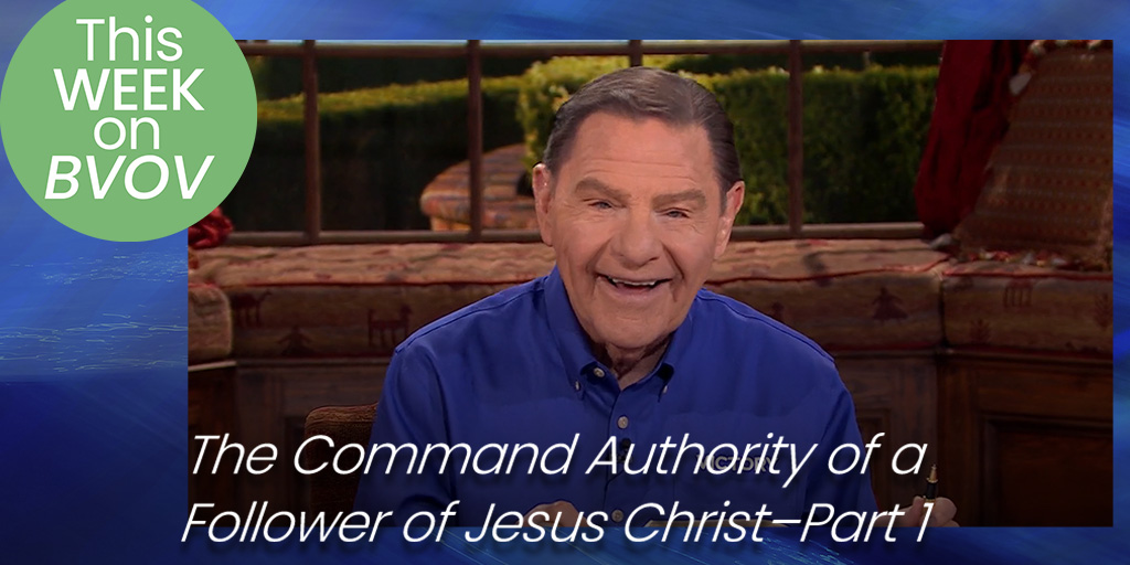 GoVictoryTV's tweet image. This week, on #BVOV, Kenneth Copeland shares Pt. 1 of his series “The Command Authority of a Follower of Jesus Christ.” Discover the key to walking in your authority, how it must be delegated by God, &amp;amp; how you're a new creature. Watch &amp;amp; download notes @ kcm.org/watch