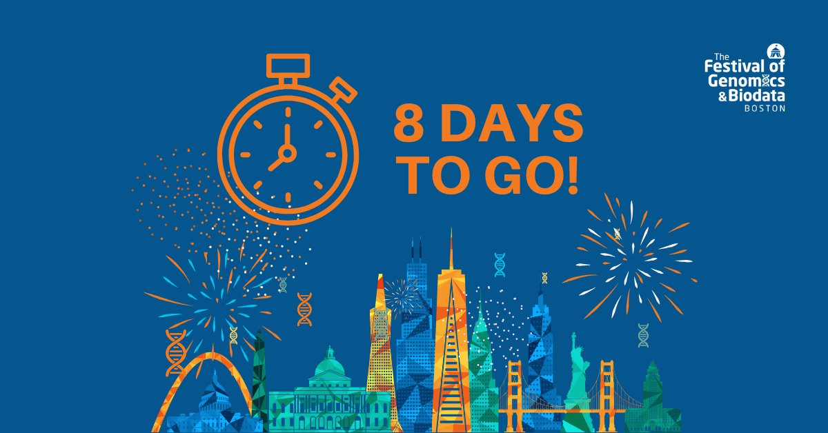 Only eight days to go! In just over a week’s time, you could find yourself immersed in all things #genomics and #biodata, and what’s more, it’s free for most attendees! Find out if you’re eligible for a free ticket before time runs out: hubs.la/Q03rdN6k0 #FOGBoston