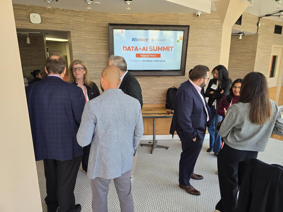 WinWire's tweet image. What a week at the Databricks #DataandAISummit! Energized by future-shaping trends in data, analytics &amp;amp; #AgenticAI. 

Thanks to @Microsoft &amp;amp; @Databricks for a great happy hour—always a pleasure connecting on real-world innovation. Explore: hubs.la/Q03s7MSX0