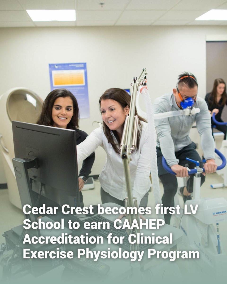 Cedar Crest College is proud to announce that its Integrative Exercise Science graduate program has been awarded accreditation by the Commission on Accreditation of Allied Health Education Programs (CAAHEP). 

To learn more, visit: cedarcrest.edu/leading-the-wa…