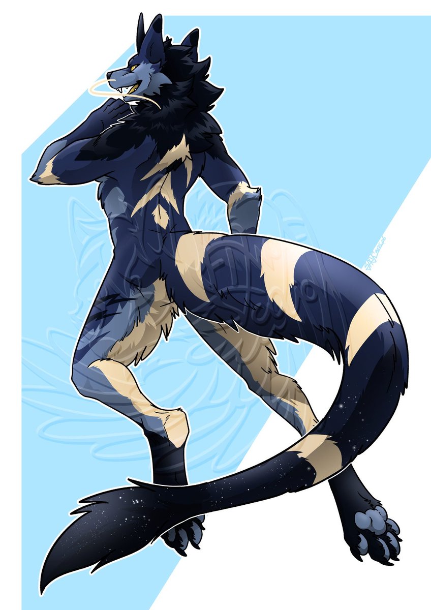 【驚喜包委託】
帥氣的狼龍！
以及畫得很滿意的精壯身材uwu💕

#furry #furryart #Commission #commisionart #kemono #ケモノ