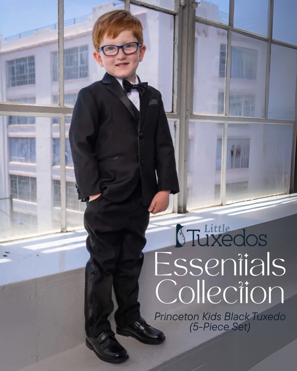 littletuxedos's tweet image. Dressed to impress! 👔✨ The "Princeton" 5-Piece Tuxedo Set from our best-selling Essentials Collection brings comfort, style &amp;amp; fit for every little gentleman. 💙 #LittleTuxedos #MiniStyleIcon #KidsFashion #TuxForTots