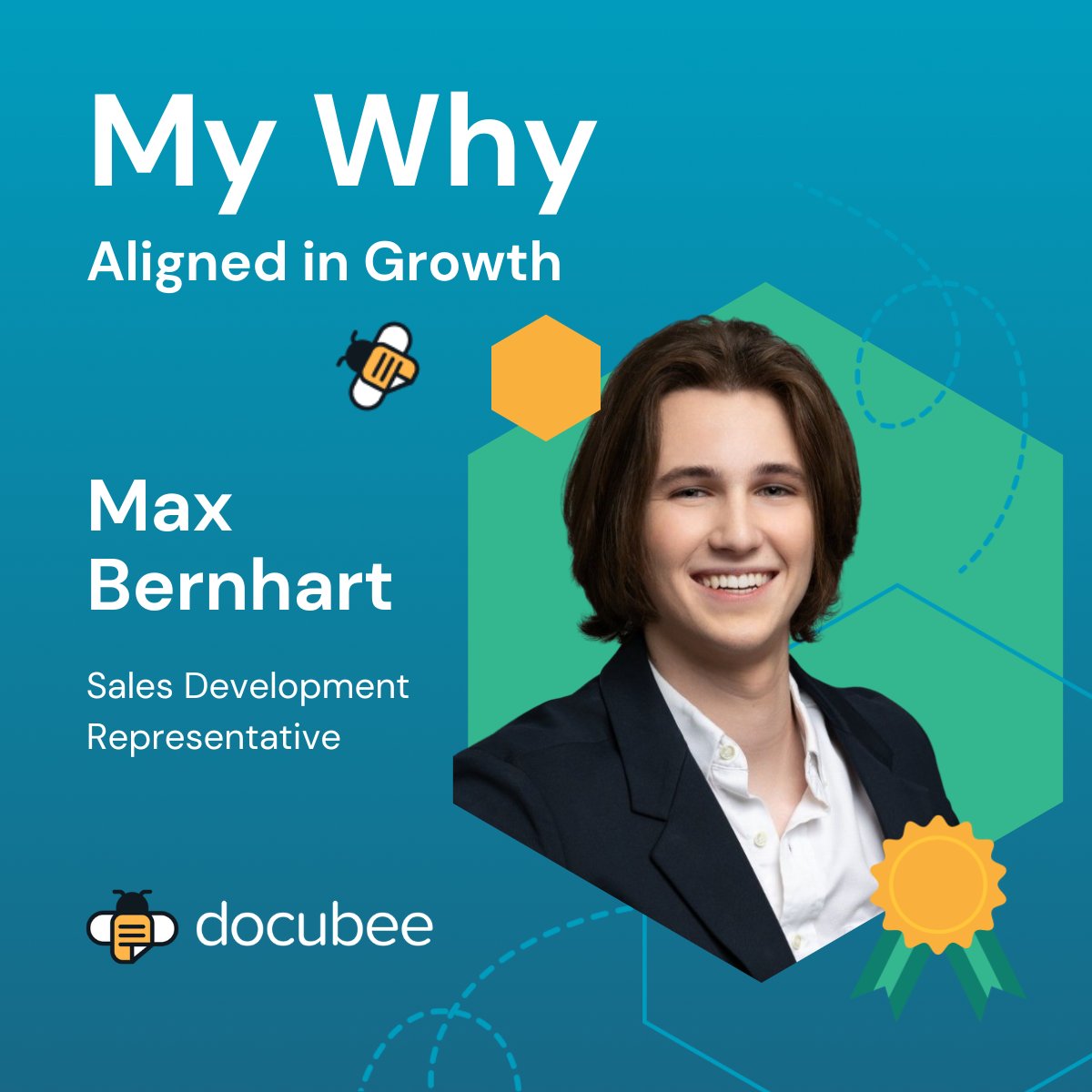 DocubeeBuzz's tweet photo. This month's employee spotlight is on Max Bernhart, Sales Development Representative. Thank you for all you do, Max! https://t.co/YPIp5svqKL