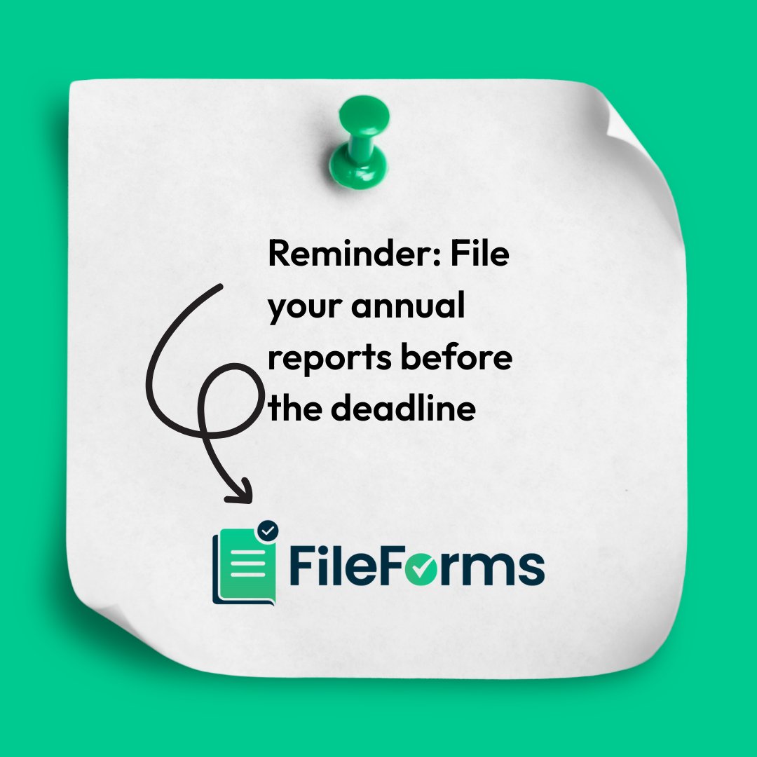 Missing an annual report deadline can lead to penalties, late fees, or even dissolution. Stay compliant with FileForms' automated reminders and streamlined filing process. Find your state's deadline today! 

hubs.ly/Q03scgwX0

#BusinessCompliance #AnnualReports