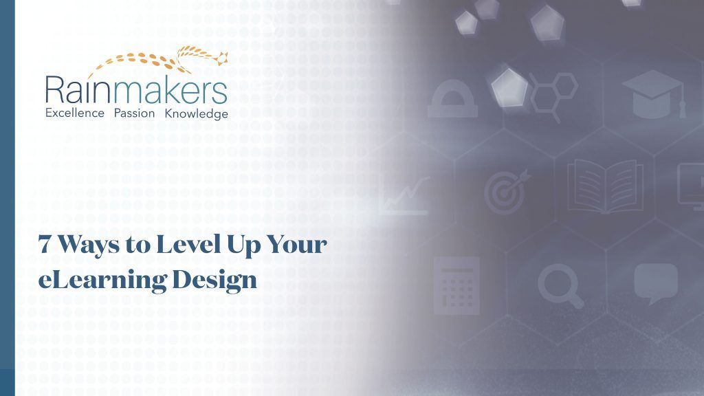 Is your #eLearning stuck in the past? Check out 7 ways to modernize your design using research-backed strategies that boost engagement and retention. 
Read more: rainmakerssolutions.co/440Kwll  
#InstructionalDesign #LearningAndDevelopment  #Govcon #GovconTraining #Microlearning