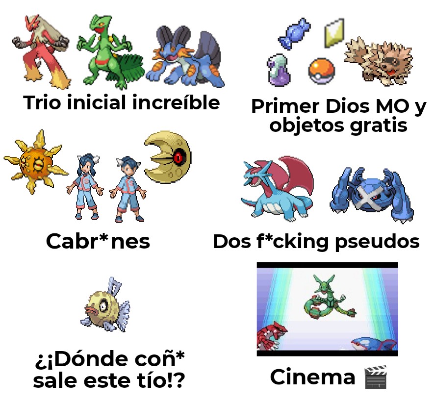 3ª Generación Pokémon be like: