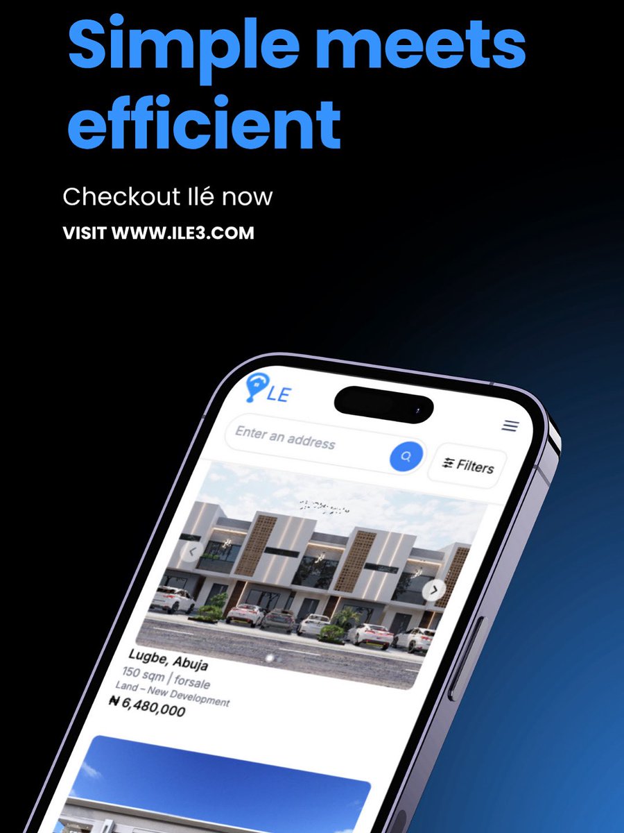 theileapp's tweet image. 🏠✨ Say hello to hassle-free property hunting!
With Ilé, finding verified homes in Nigeria is now as simple as it is efficient.

🔍 Search. 💼 Compare. 🏡 Buy with confidence.

#RealEstateNigeria #theileapp #TrustedListings