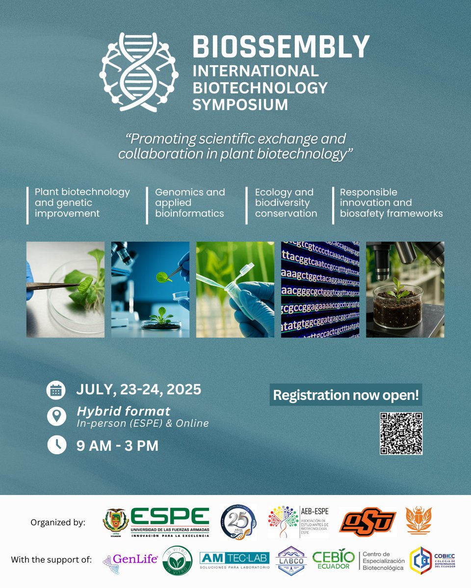 𝗦𝗶𝗺𝗽𝗼𝘀𝗶𝗼 | Biossembly International Biotechnology 🧬🧬
👉Inscríbete aquí: docs.google.com/forms/d/e/1FAI…

#𝗬𝗼𝗦𝗼𝘆𝗘𝗦𝗣𝗘 #𝗖𝗼𝗺𝘂𝗻𝗶𝗱𝗮𝗱𝗘𝗦𝗣𝗘 #𝗘𝗦𝗣𝗘𝟭𝟬𝟯𝗔ñ𝗼𝘀