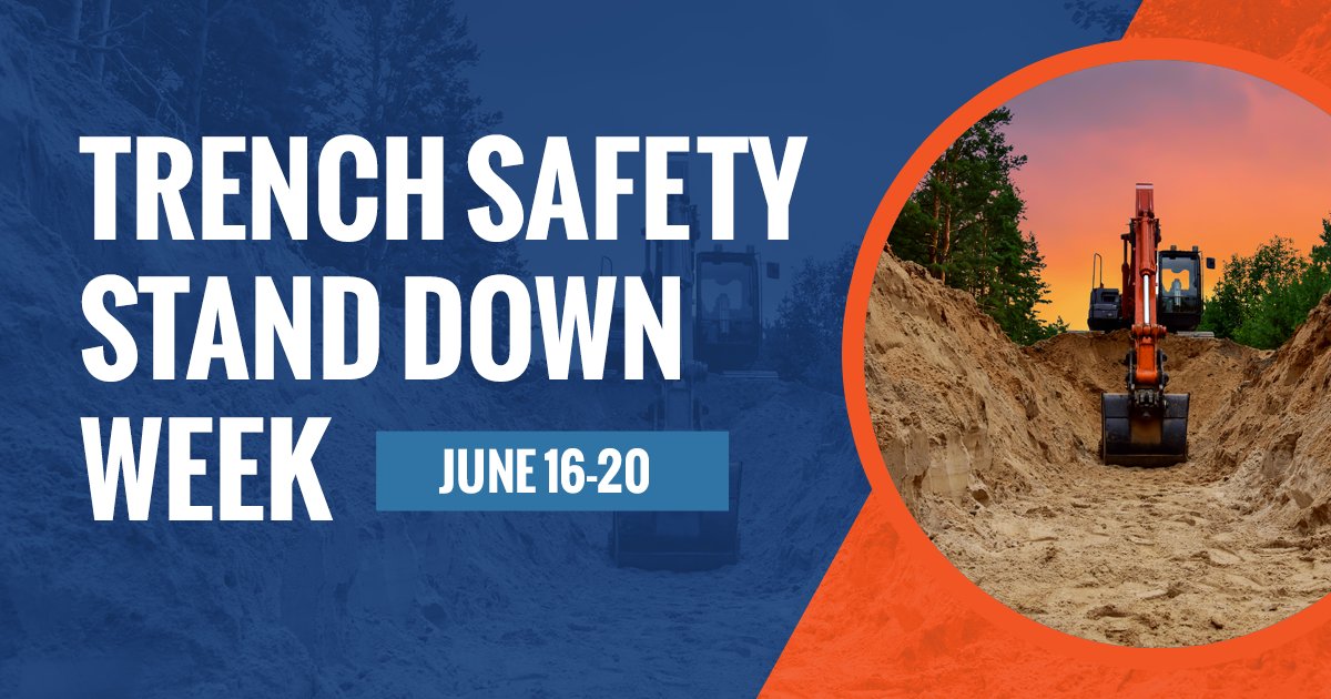 June 16-20 is #TrenchSafetyStandDownWeek, an important time for employers to reflect on trench hazards and ensure risks are being mitigated. Learn safety tips for working in and around trenches and find how ClickSafety's training can help mitigate risks: bit.ly/3Zu1Ei8