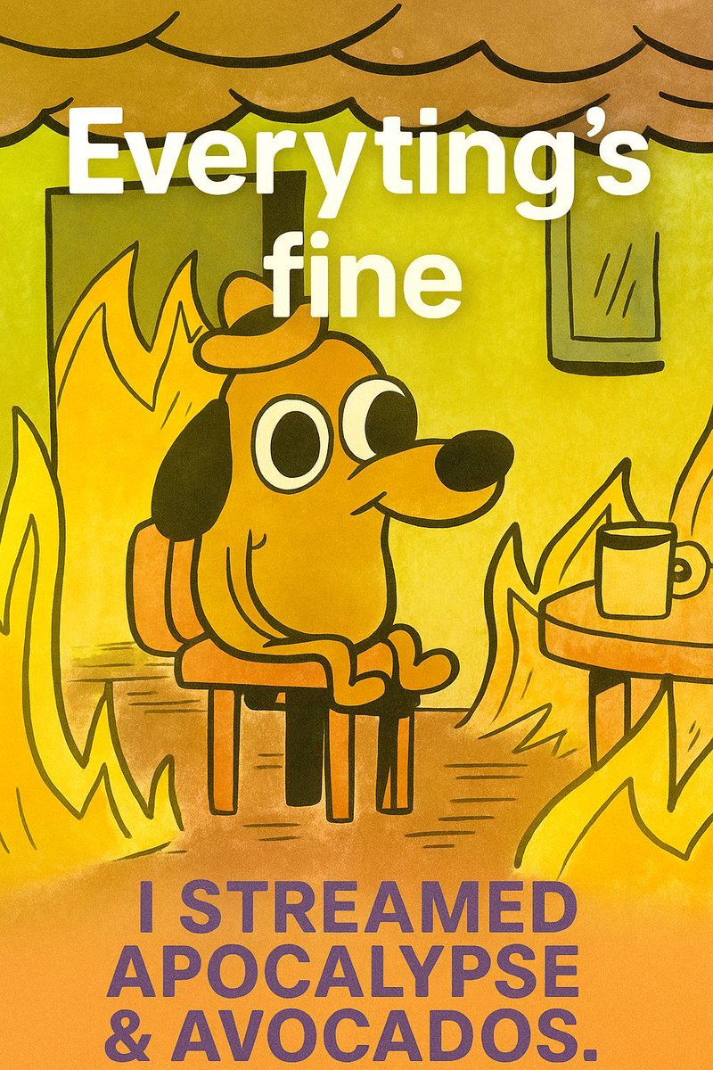 ApocAndAvocados's tweet image. Me pretending I didn’t stay up crying to a podcast last night.

#PodcastHumor #MillennialChaos