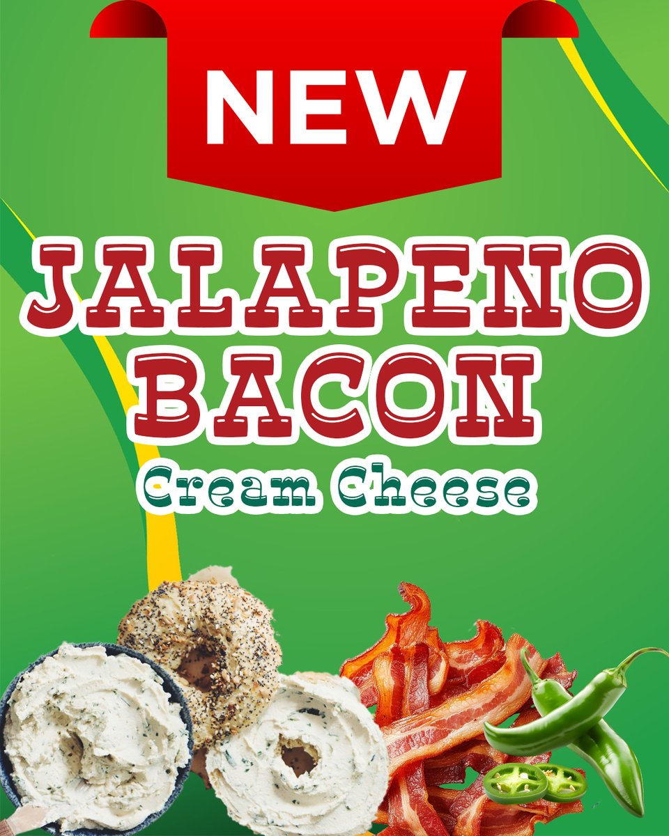 BetweenRoundsUS's tweet image. Introducing our new featured flavor - Jalapeño Bacon Cream Cheese!
