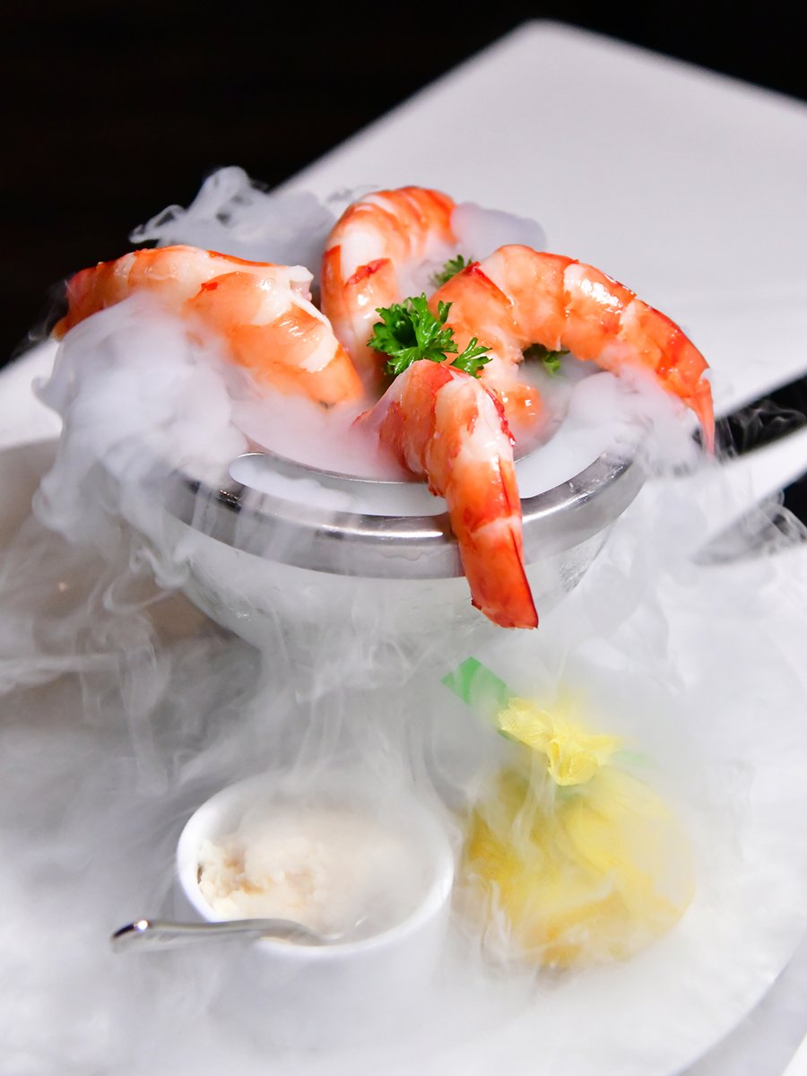 The perfect blend of chill and thrill. ✨ Set the mood with Mastro's shrimp cocktail.