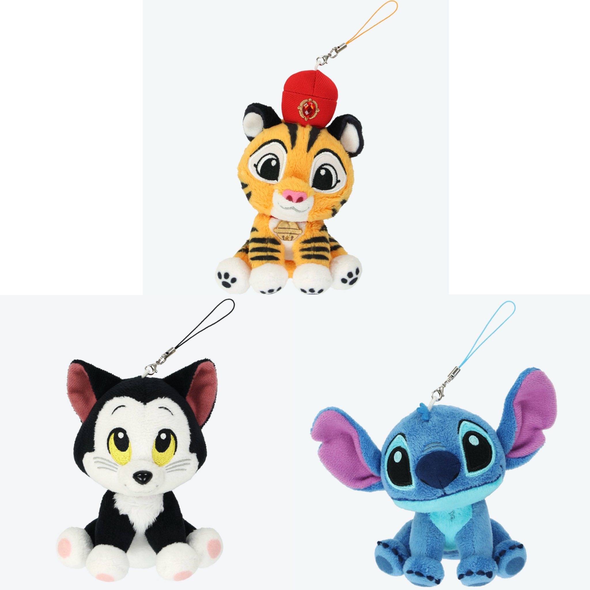 ディズニー　ぬいぐるみストラップ　ラバブルズ　チャンドゥ　プルート　スティッチ スティッチ、フィガロ、チャンドゥデザイン！東京