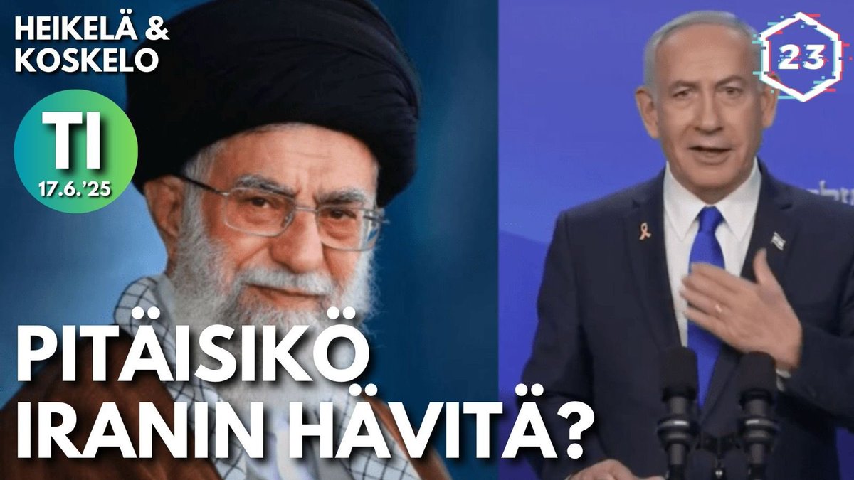 Iran ja Israel ampuvat toisiaan ohjuksilla. Mistä syystä Iran ei ansaitse suomalaisten sympatioita?

Huomisen jakso jo nyt Ruudussa!
👉 ruutu.fi/ohjelmat/23-mi…