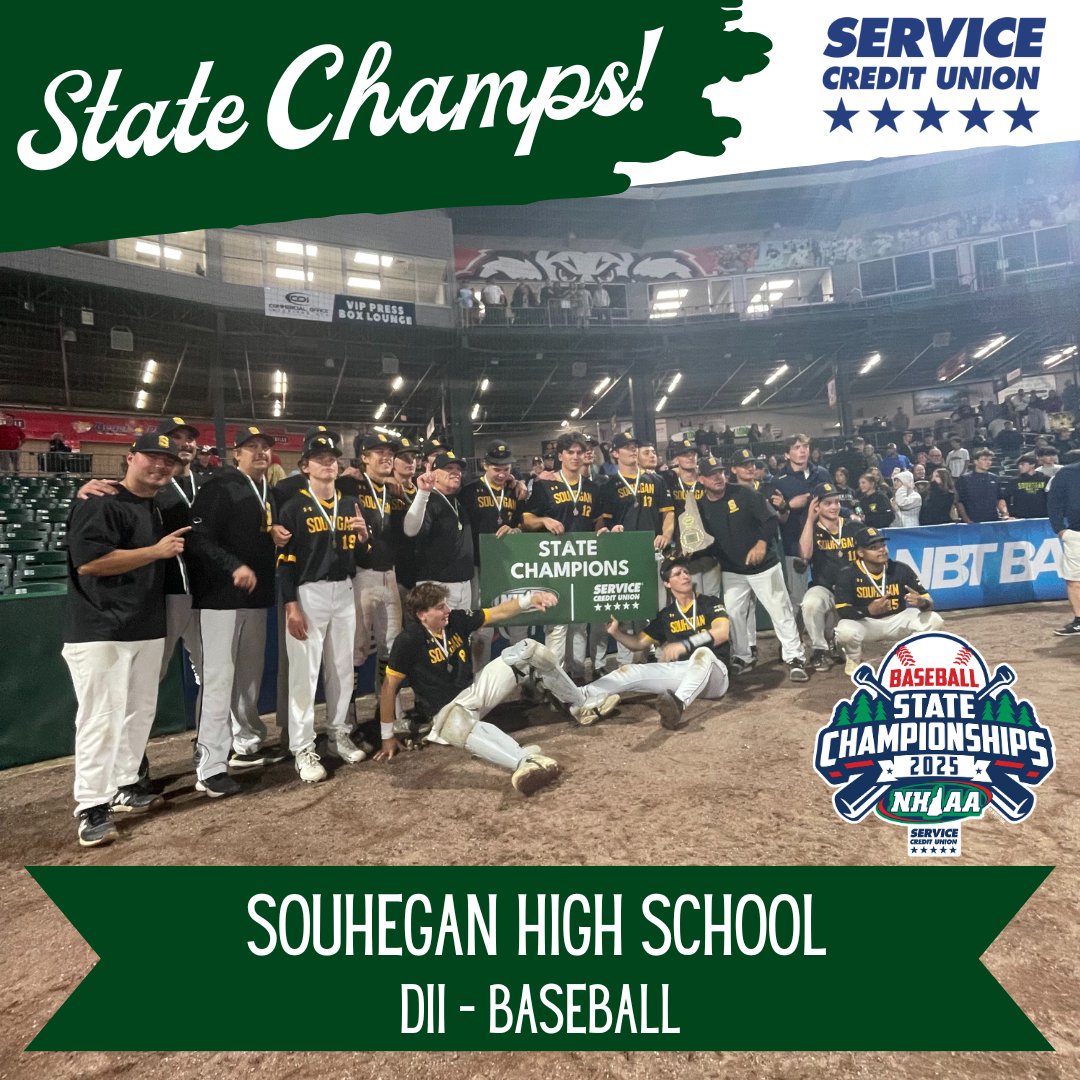 ⚾🏆 2025 NHIAA Baseball State Champs

Division II
🥇Souhegan
🥈John Stark

🎉Congrats, Sabers!

#NHIAASports