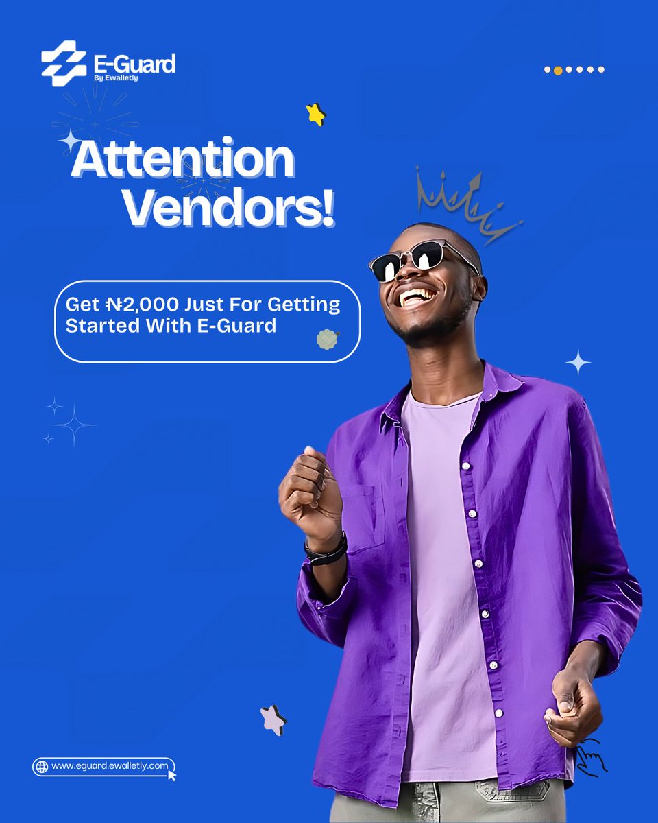 Eguard_E's tweet photo. 🚀Get Paid to Get Started!

E-Guard  is giving ₦2,000 to new vendors just for signing up.

Secure your sales, build trust, and grow fast.

🎁 Claim your bonus now.
No long talk, just business done right.

Your Escrow Partner is Here✨

#eguard #escrow #middleman #vendor https://t.co/HD5mHP83hy
